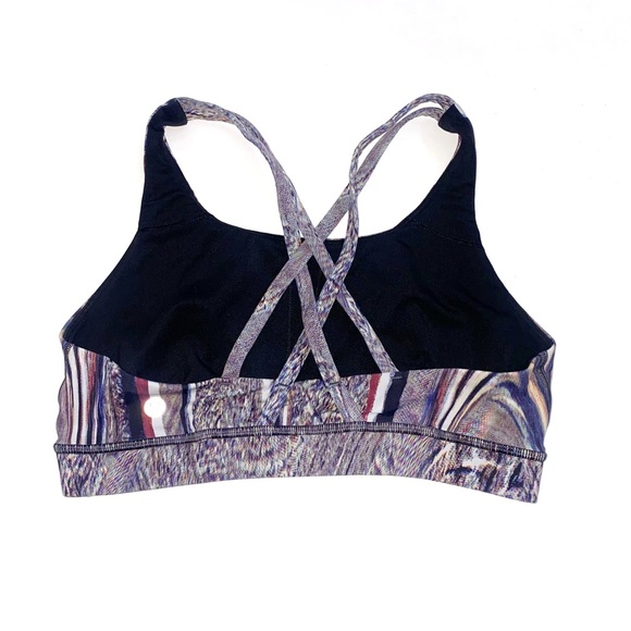 Lululemon Energy sports Bra Nulux Polychromatic 50g Multi Black gray blue white - Picture 2 of 7